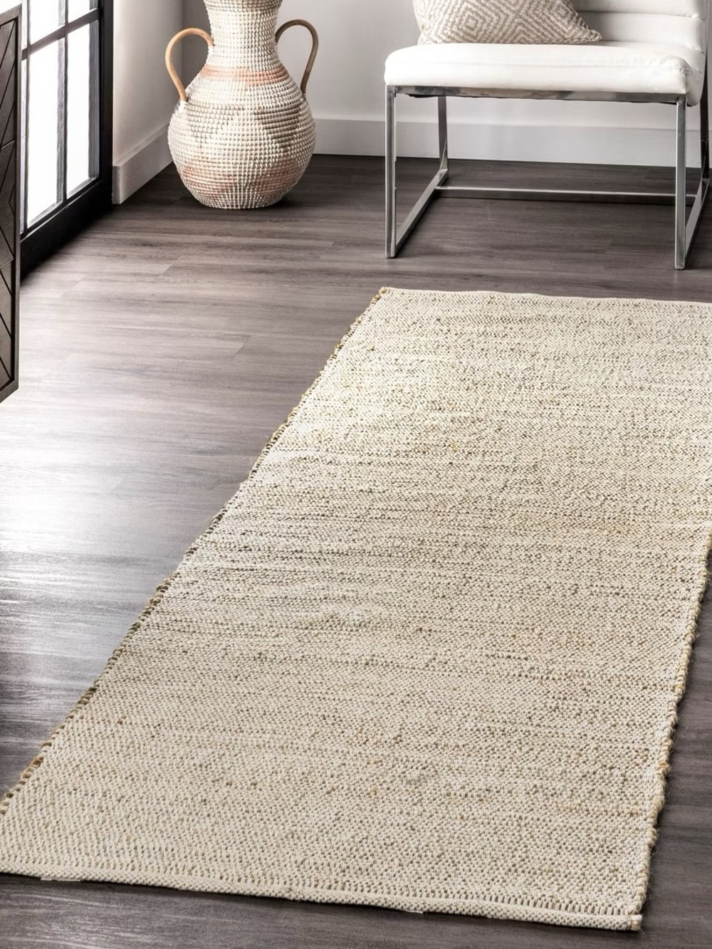 Beige Woven Runner Rug - Neutral Natural Runner